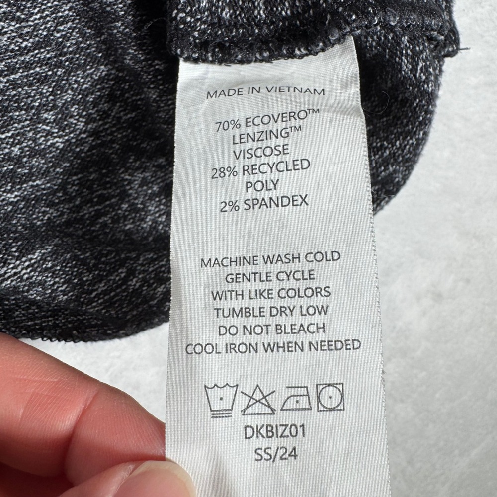 Quince Lounge Tee Women XS Charcoal Brushed Dolman Short Sleeve DKBIZ01 Relaxed - Picture 5 of 8